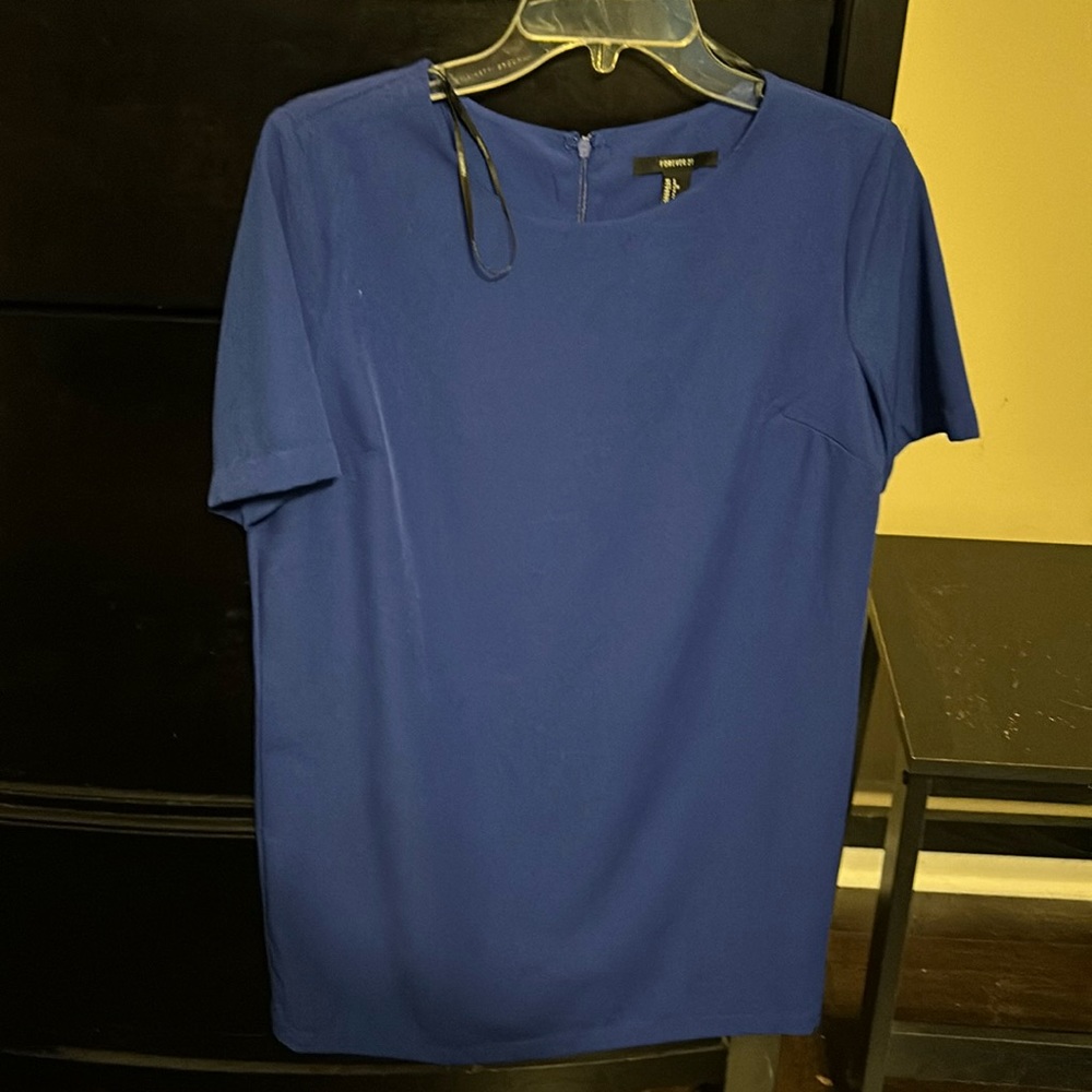 Women’s Forever 21 Shirt Dress size L in blue